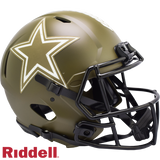 Dallas Cowboys Helmet Riddell Authentic Full Size Speed Style Salute To Service 2022