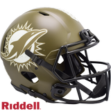 Miami Dolphins Helmet Riddell Authentic Full Size Speed Style Salute To Service 2022