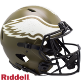 Philadelphia Eagles Helmet Riddell Authentic Full Size Speed Style Salute To Service
