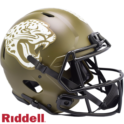 Jacksonville Jaguars Helmet Riddell Authentic Full Size Speed Style Salute To Service 2022