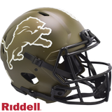 Detroit Lions Helmet Riddell Authentic Full Size Speed Style Salute To Service