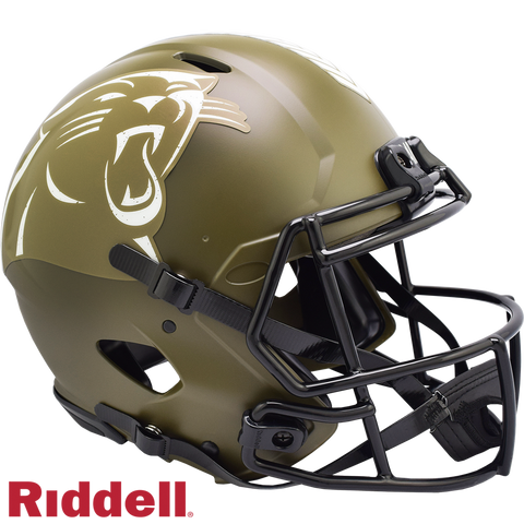 Carolina Panthers Helmet Riddell Authentic Full Size Speed Style Salute To Service