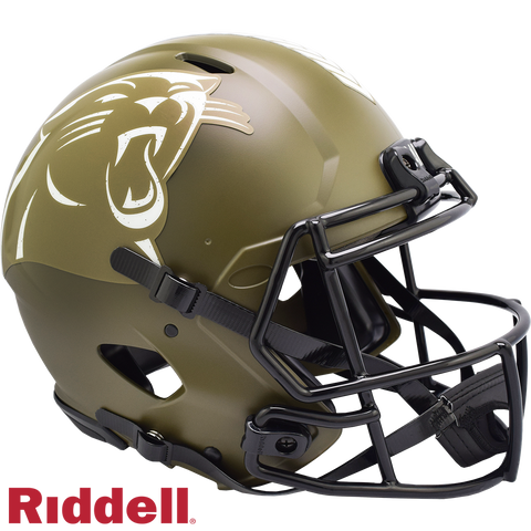 Carolina Panthers Helmet Riddell Authentic Full Size Speed Style Salute To Service 2022