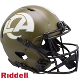 Los Angeles Rams Helmet Riddell Authentic Full Size Speed Style Salute To Service