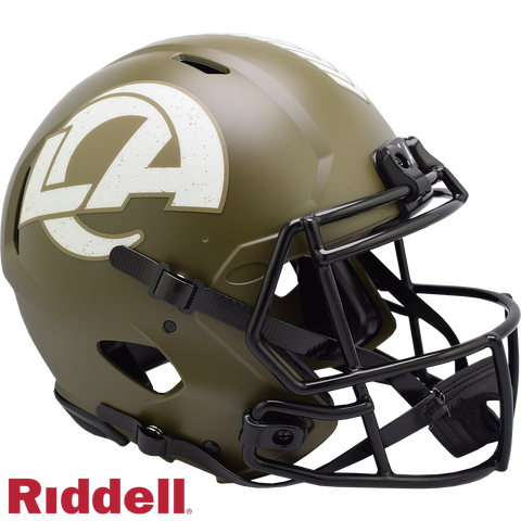 Los Angeles Rams Helmet Riddell Authentic Full Size Speed Style Salute To Service 2022