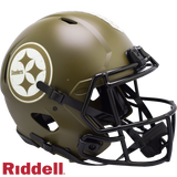 Pittsburgh Steelers Helmet Riddell Authentic Full Size Speed Style Salute To Service 2022