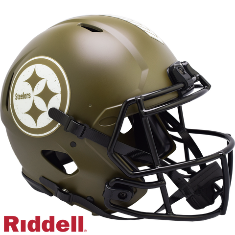Pittsburgh Steelers Helmet Riddell Authentic Full Size Speed Style Salute To Service