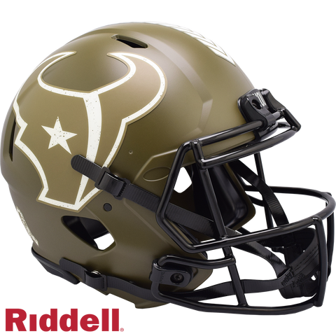 Houston Texans Helmet Riddell Authentic Full Size Speed Style Salute To Service 2022