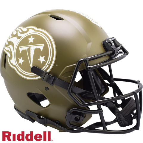 Tennessee Titans Helmet Riddell Authentic Full Size Speed Style Salute To Service 2022