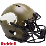 Minnesota Vikings Helmet Riddell Authentic Full Size Speed Style Salute To Service 2022