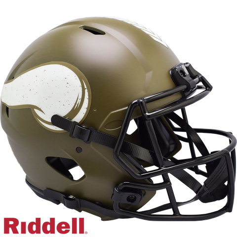 Minnesota Vikings Helmet Riddell Authentic Full Size Speed Style Salute To Service