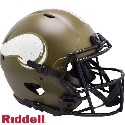Minnesota Vikings Helmet Riddell Authentic Full Size Speed Style Salute To Service 2022