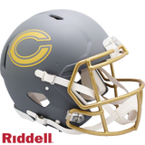 Chicago Bears Helmet Riddell Authentic Full Size Speed Style Slate Alternate