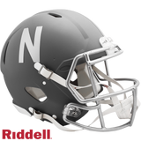 Nebraska Cornhuskers Helmet Riddell Authentic Full Size Speed Style Slate Alternate