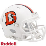 Denver Broncos Helmet Riddell Replica Mini Speed Style On Field Alternate 2023 Snowcapped