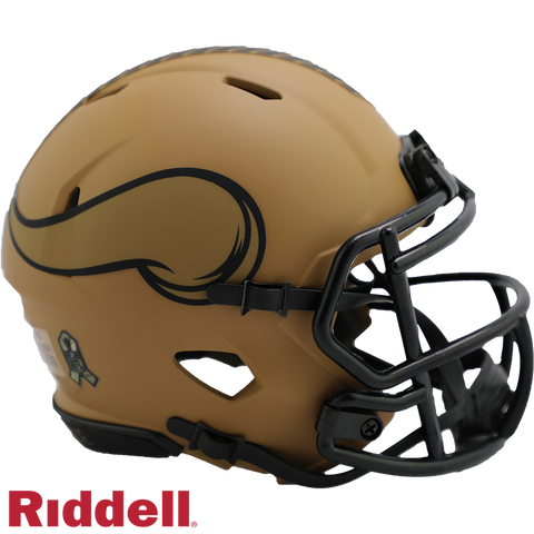 Minnesota Vikings Helmet Riddell Replica Mini Speed Style Salute To Service 2023