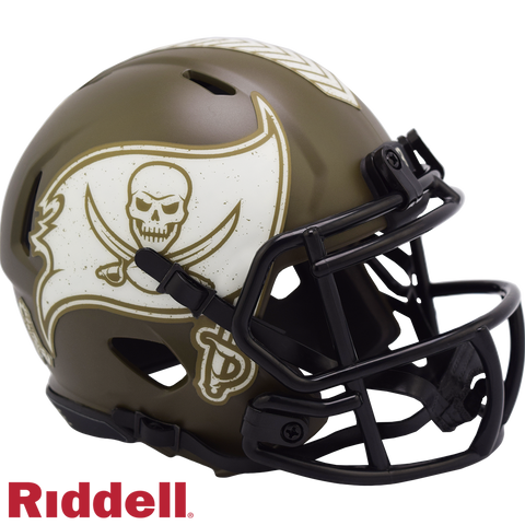 Tampa Bay Buccaneers Helmet Riddell Replica Mini Speed Style Salute To Service 2022