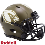Arizona Cardinals Helmet Riddell Replica Mini Speed Style Salute To Service