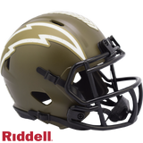 Los Angeles Chargers Helmet Riddell Replica Mini Speed Style Salute To Service