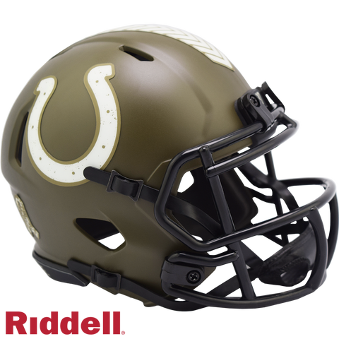 Indianapolis Colts Helmet Riddell Replica Mini Speed Style Salute To Service