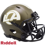Los Angeles Rams Helmet Riddell Replica Mini Speed Style Salute To Service