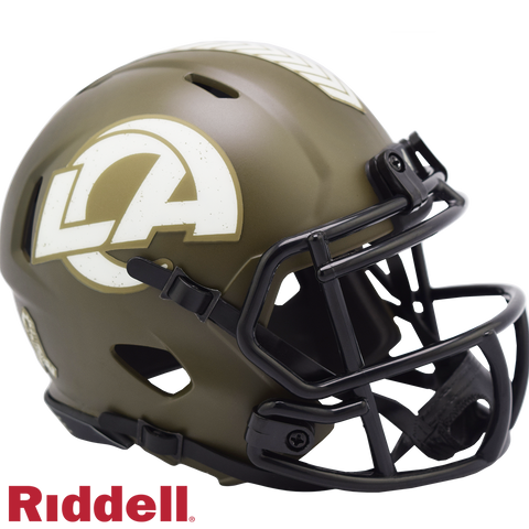 Los Angeles Rams Helmet Riddell Replica Mini Speed Style Salute To Service 2022