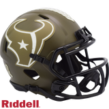 Houston Texans Helmet Riddell Replica Mini Speed Style Salute To Service