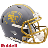 San Francisco 49ers Helmet Riddell Replica Mini Speed Style Slate Alternate