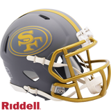San Francisco 49ers Helmet Riddell Replica Mini Speed Style Slate Alternate