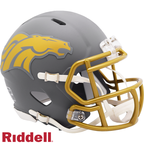 Denver Broncos Helmet Riddell Replica Mini Speed Style Slate Alternate 2024