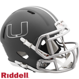 Miami Hurricanes Helmet Riddell Replica Mini Speed Style Slate Alternate