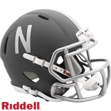 Nebraska Cornhuskers Helmet Riddell Replica Mini Speed Style Slate Alternate
