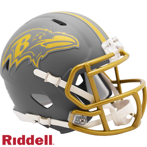 Baltimore Ravens Helmet Riddell Replica Mini Speed Style Slate Alternate
