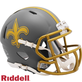 New Orleans Saints Helmet Riddell Replica Mini Speed Style Slate Alternate