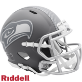 Seattle Seahawks Helmet Riddell Replica Mini Speed Style Slate Alternate