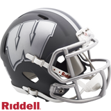 Wisconsin Badgers Helmet Riddell Replica Mini Speed Style Slate Alternate