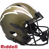 Los Angeles Chargers Helmet Riddell Replica Full Size Speed Style Salute To Service