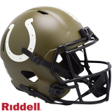 Indianapolis Colts Helmet Riddell Replica Full Size Speed Style Salute To Service 2022