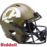 Los Angeles Rams Helmet Riddell Replica Full Size Speed Style Salute To Service 2022