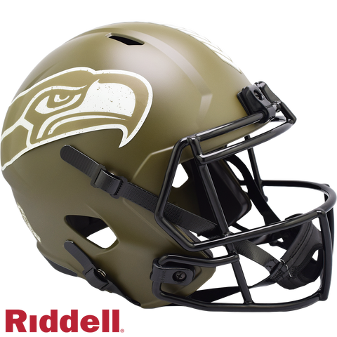 Seattle Seahawks Helmet Riddell Replica Full Size Speed Style Salute To Service 2022