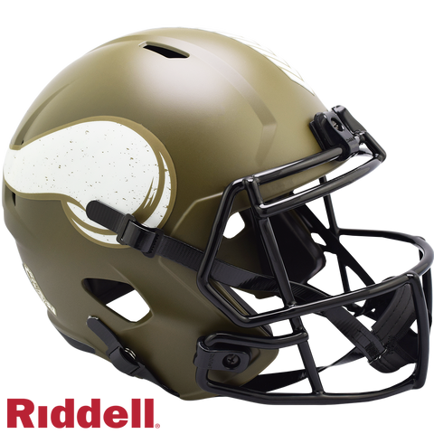 Minnesota Vikings Helmet Riddell Replica Full Size Speed Style Salute To Service 2022