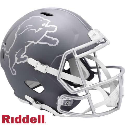 Detroit Lions Helmet Riddell Replica Full Size Speed Style Slate Alternate 2024