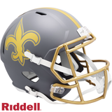 New Orleans Saints Helmet Riddell Replica Full Size Speed Style Slate Alternate