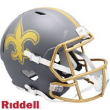 New Orleans Saints Helmet Riddell Replica Full Size Speed Style Slate Alternate