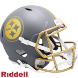 Pittsburgh Steelers Helmet Riddell Replica Full Size Speed Style Slate Alternate