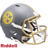 Pittsburgh Steelers Helmet Riddell Replica Full Size Speed Style Slate Alternate