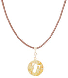 14K Gold Plated Letter Choker Charm Necklace