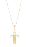 14K Gold Plated Letter Charm Necklace