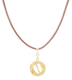 14K Gold Plated Letter Choker Charm Necklace