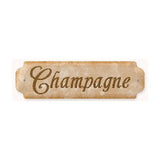 Champagne Metal Sign Wall Decor 12 x 3